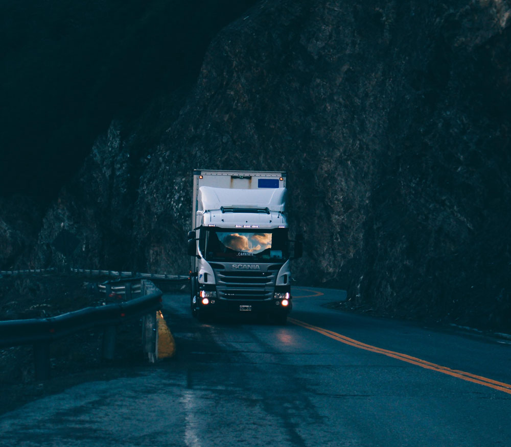 truck in the mountains