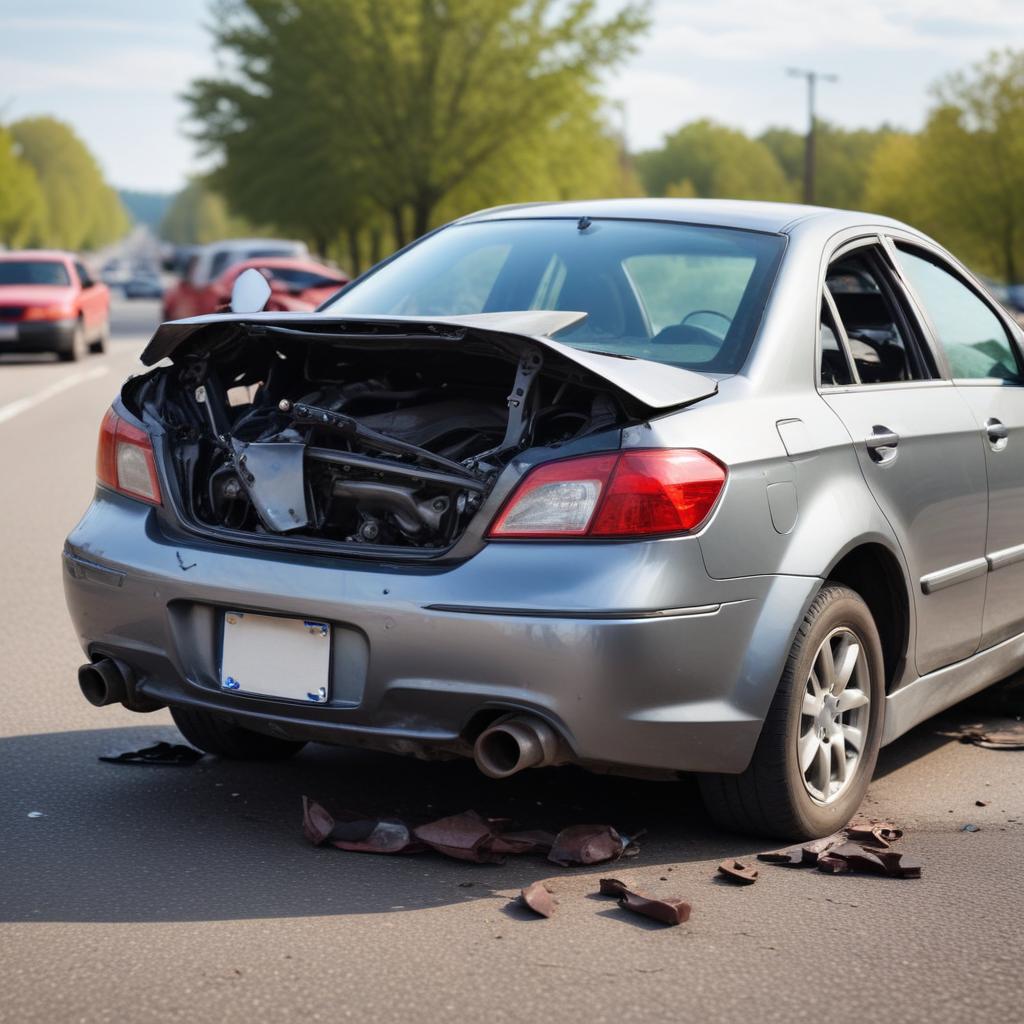 Severe rear end chain collision accident